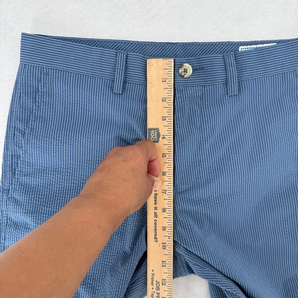 Southern Tide Mens Blue White Striped Seersucker Shorts Size 30 Casual Summer‎